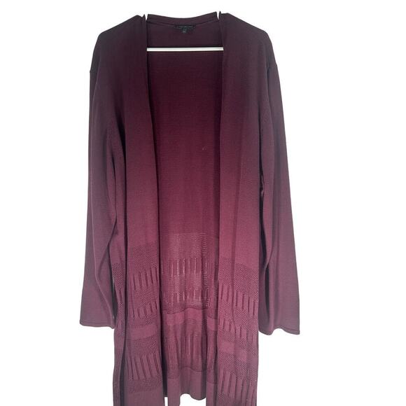 Lane Bryant Sweaters - Lane Bryant Knit Detail Open Front Cardigan